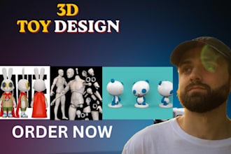 do 3d squishy toy design,puzzle, action figure,collectible and 3d printing model