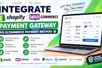 integrate shopify woocommerce payment gateway  fix ecommerce payment method
