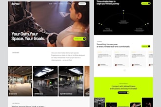 design fitness, gym and personal trainer website with online booking system