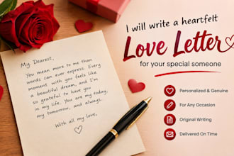 write a heartfelt romantic love letter for your special someone