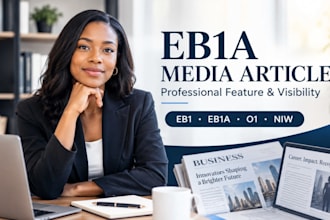 write and publish eb1 media article eb1a media coverage on major media sites