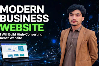 build stunning modern responsive website as frontend expert in react