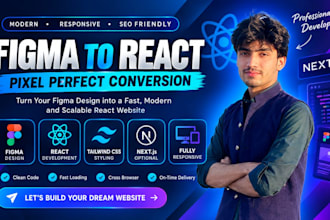 convert figma to react next js responsive website