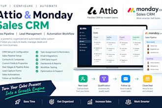 setup attio and monday sales crm sales pipeline automation workflow