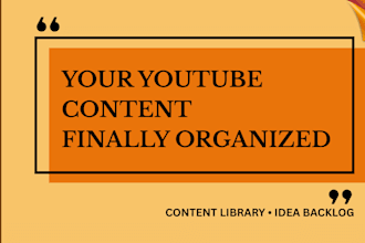 organize your youtube content and video idea backlog