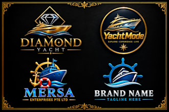 design car racing, boat racing and automotive logo
