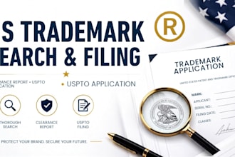 provide US trademark, patent, office action and amazon brand