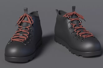 do 3d shoe modeling and photorealistic rendering