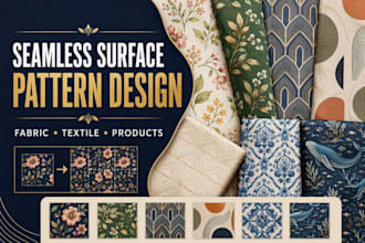 design seamless surface patterns for fabric and textile