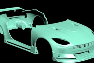 3d scan, car body kit, custom car parts for 3d printing, bumper, fender, spoiler