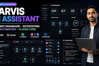 jarvis ai assistant ai agent dashboard autoposting n8n automation claude code