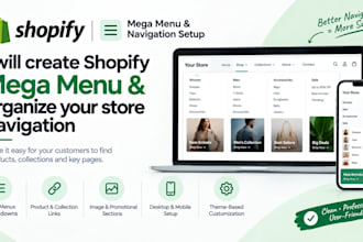 create shopify mega menu and organize your store navigation
