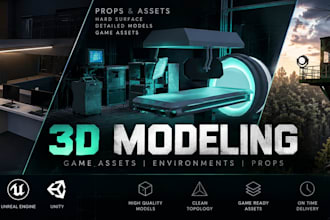 create 3d game assets, props and environments