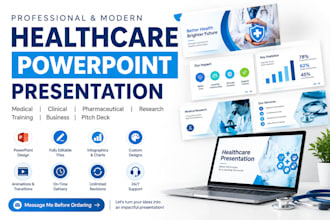 design redesign medical, healthcare powerpoint presentations, pitch deck, pptx