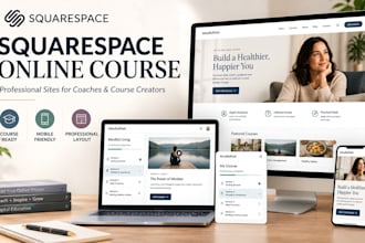 build squarespace online course website for coaches and course creators