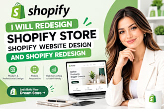 redesign shopify store, shopify website design and shopify redesign shopifystore