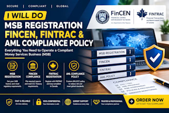 do msb registration, fincen, fintrac, and aml compliance policy