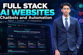 build a full stack ai website with chatbot or automation