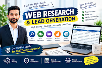 do b2b lead generation, web reserch