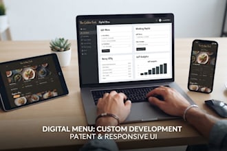 develop a responsive web application and digital menu