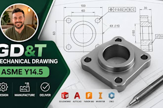 gdt mechanical drawing, asme y14 5, precision manufacturing technical drawing