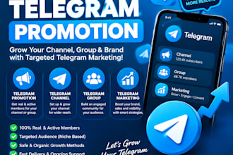 do telegram promotion, telegram channel, telegram group and marketing