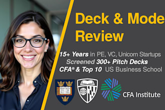 review your pitch deck or financial model like an investor would