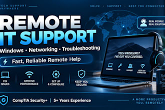 troubleshoot windows, network, and remote IT support issues
