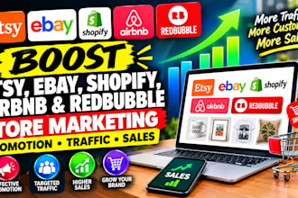 boost etsy ebay shopify airbnb redbubble