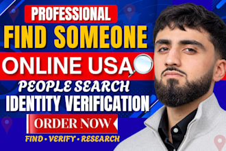 find someone, conduct USA background check identity verification using osint