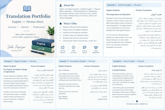 do english to dari translations and data entry