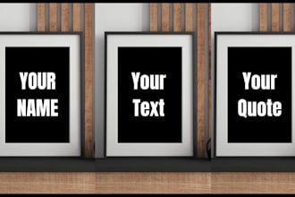 design custom wall art prints with your quote, name, or text