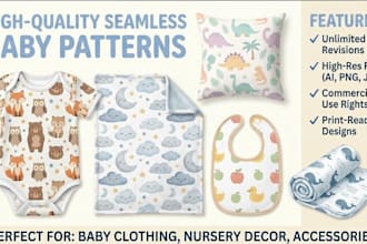 design cute seamless baby pattern for kid
