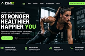 design wix personal trainer website squarespace fitness coach gym website