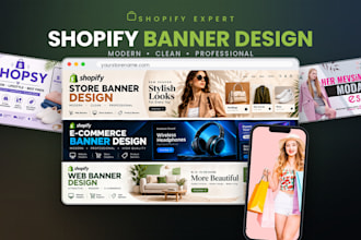 design professional shopify store banners