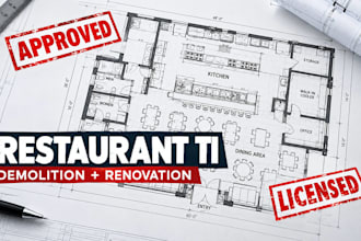 design restaurant ti demolition and renovation plans los angeles ca ny