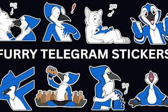 create custom furry stickers furry telegram animated stickers emotes in nsfw sfw
