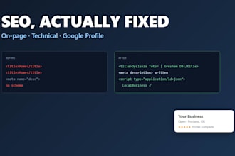 fix your technical and on page SEO and optimize your google profile