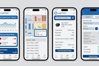 build an inventory management app and warehouse stock tracker