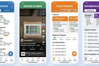 build an inventory management app and warehouse stock tracker