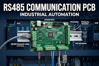 design rs485 communication pcb for industrial automation