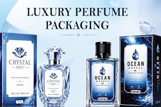 do perfume packaging, label design, 3d box mockup