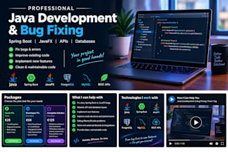 develop java applications and spring boot apis