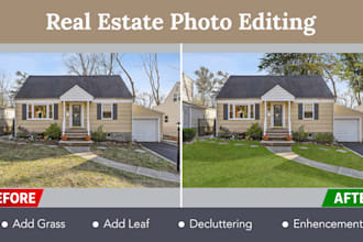 clean up, retouch, and enhance real estate property photos