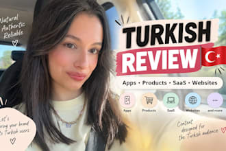 write natural turkish reviews and content
