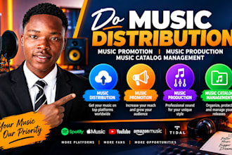do music distribution, music promotion,music production,music catalog management