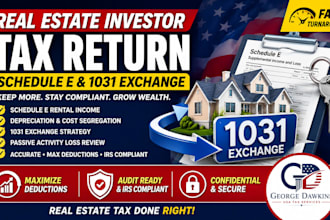 file your real estate investor tax return with schedule e and 1031 exchange fast