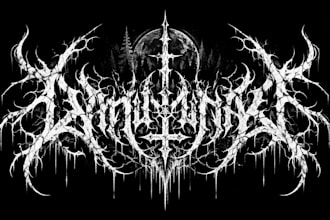create a unique black metal band logo