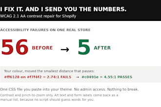 fix the wcag accessibility contrast failures on your shopify store