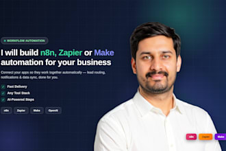 build n8n, zapier or make workflow automation